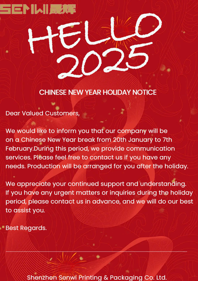 Latest company blogs about Notification of Chinese New Year Holiday Schedule