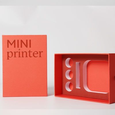 Custom Printed Cardboard Drawer Box Packaging With Embossing Logo And EVA Insert