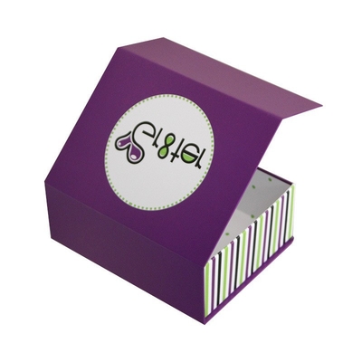 Buy Black Cardboard Folding Box With Magnetic Closure , Foldable Gift Box With CMYK Printing online manufacture