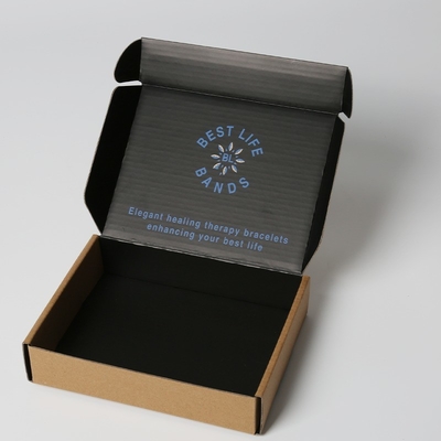Buy Low MOQ Kraft Paper Corrugated Mailing Box For Jewelry And Gift Customized Design online manufacture