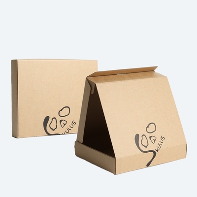 Buy Pizza Style Postal Boxes Black Ink Cardboard Paper Pizza Takeaway Boxes Custom Thickness online manufacture