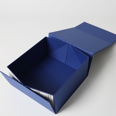 Buy Custom Size Blue Magnetic Folding Box Paper Gift Packaging Box For Wine Bottle online manufacture