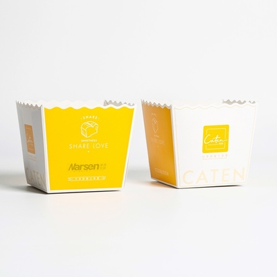 Buy Custom Logo Coated Paper Packaging Parcel Box For French Fries In CMYK Printing online manufacture