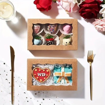 Buy Kraft Paper Snack Packaging Box for Rectangle or Custom Shape for Food Packaging online manufacture