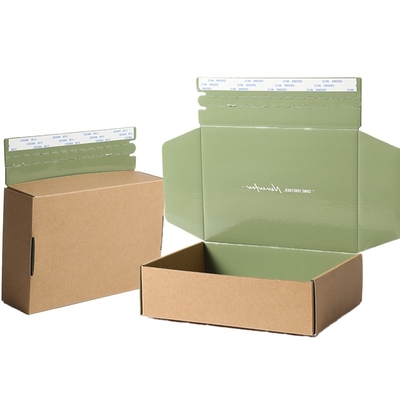 Buy Zipper Rigid Kraft Corrugated Box for Shipping Packaging Pantone CMYK Custom Color online manufacture