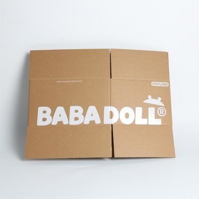 Buy Square White Ink Kraft Corrugated Box , Kraft Box Mailers For Lightweight Goods online manufacture