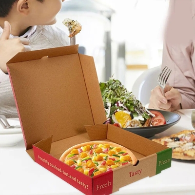 Buy Pizza Paper Box Food Kraft Paper Pizza Box Packaging Custom Printed With Logo online manufacture