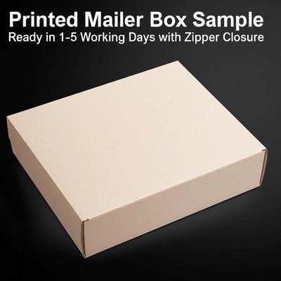 Buy Printed Mailer Box Sample Ready in 1-5 Working Days with Zipper Closure online manufacture