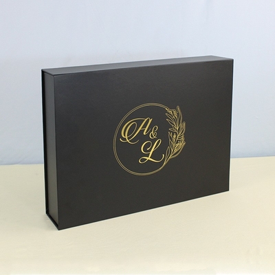 Custom Luxury Packaging Box Custom Logo Printing Black Rigid Magnetic Gift Boxes With Magnetic Closure Lid