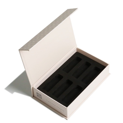 Grey Board And Coated Paper Gift Box With Magnetic Closur Lid And Black EVA Insert