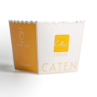Handle Included Custom Order Popular Ivory Board French Fries Box Packaging with Irregular Shape and Printing Colour