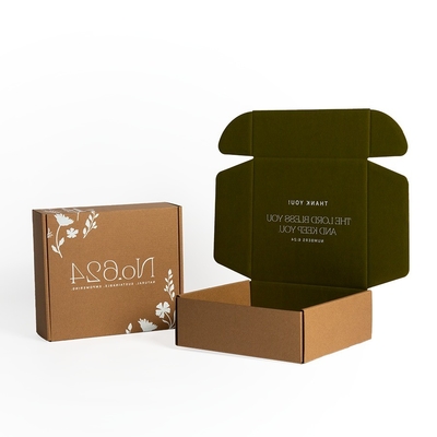 Custom Size Accepted Eco-Friendly Brown Craft Mailer Paper Boxes with Double Printing