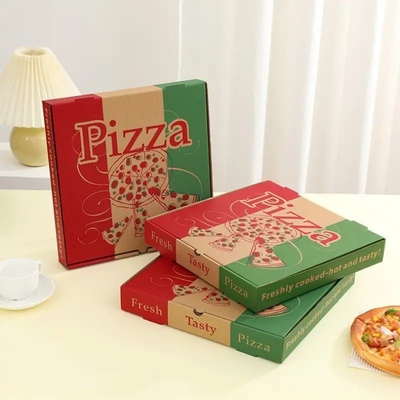 Custom Printed Pizza Boxes Paperboard Rectangular Pizza Shipping Boxes Custom Size