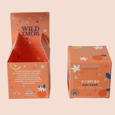 Custom Size Ivory Board Package Box for Oranges Candle Jars and Snacks DDP Delivery