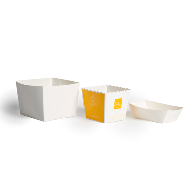 Recyclable Paper Takeaway Food Packaging Box For Burger Popcorn Custom Size Color