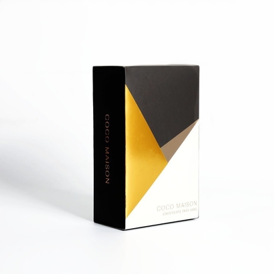 Custom Color Printed Coated Paper Packaging Box With Embossing Foil Gold Logo