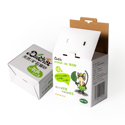 Slotted Boxes in Pantone Color CMYK Custom Mini Order Luxury Paper Box for Cat Litter
