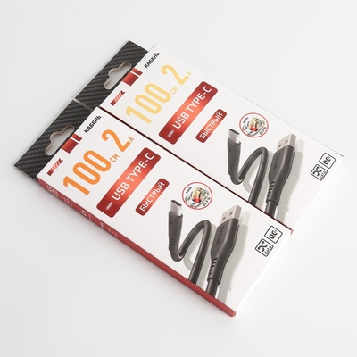 Custom Plastics Liner Type Mobile Phone Ivory Board Paper Box for iPhone Chargers