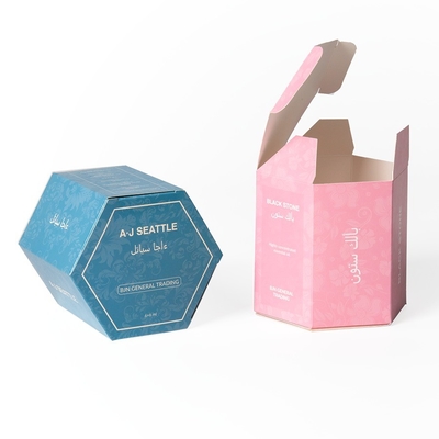 Irregular Hexagon Shape Paper Gift Box Tuck End Eye Catching Packaging Low MOQ