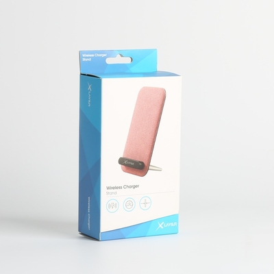 Coated Paper Top and Bottom Reverse Tuck White Box for Paperboard Wireless Charger Gift Packaging in CMYK Color