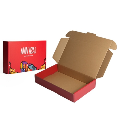 Small Cardboard Boxes Custom Offset Printing Red Cardboard Gift Box For Clothing